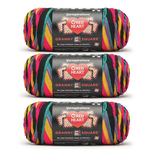 3 Pack Red Heart® All in One™ Granny Square™ Yarn
